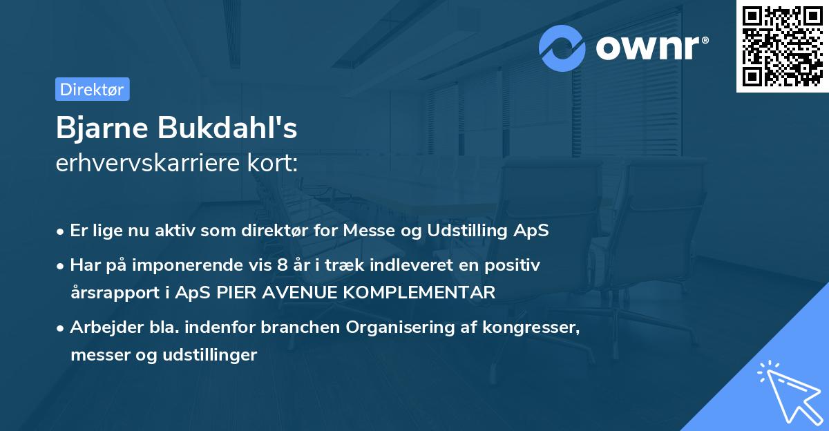 Bjarne Bukdahl's erhvervskarriere kort