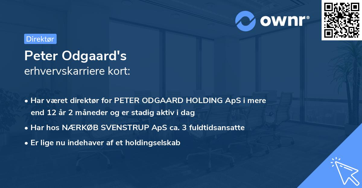 Peter Odgaard's erhvervskarriere kort