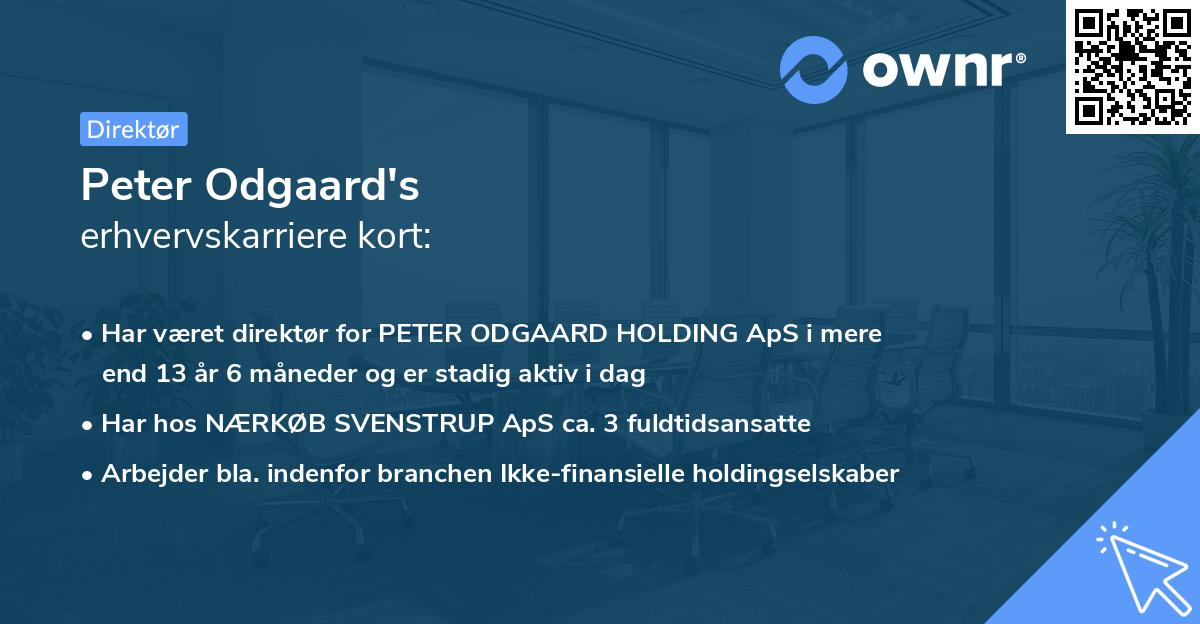Peter Odgaard's erhvervskarriere kort