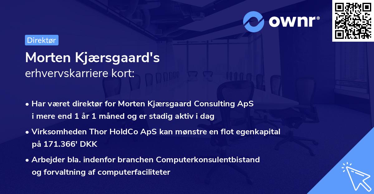 Morten Kjærsgaard's erhvervskarriere kort