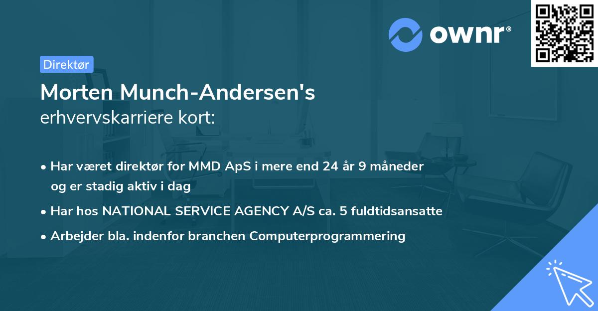 Morten Munch-Andersen's erhvervskarriere kort