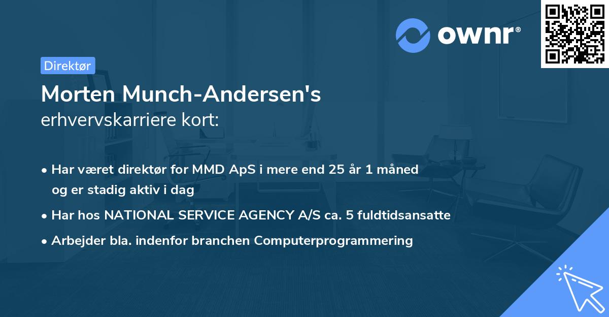 Morten Munch-Andersen's erhvervskarriere kort