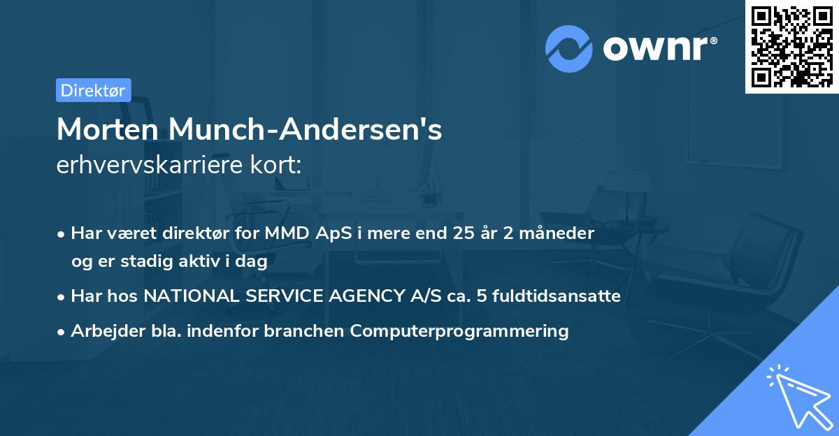 Morten Munch-Andersen's erhvervskarriere kort