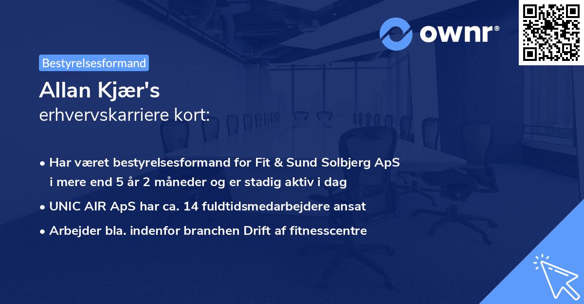 Allan Kjær's erhvervskarriere kort