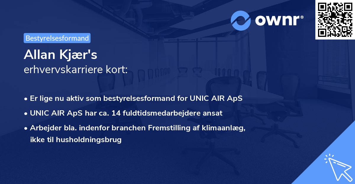 Allan Kjær's erhvervskarriere kort