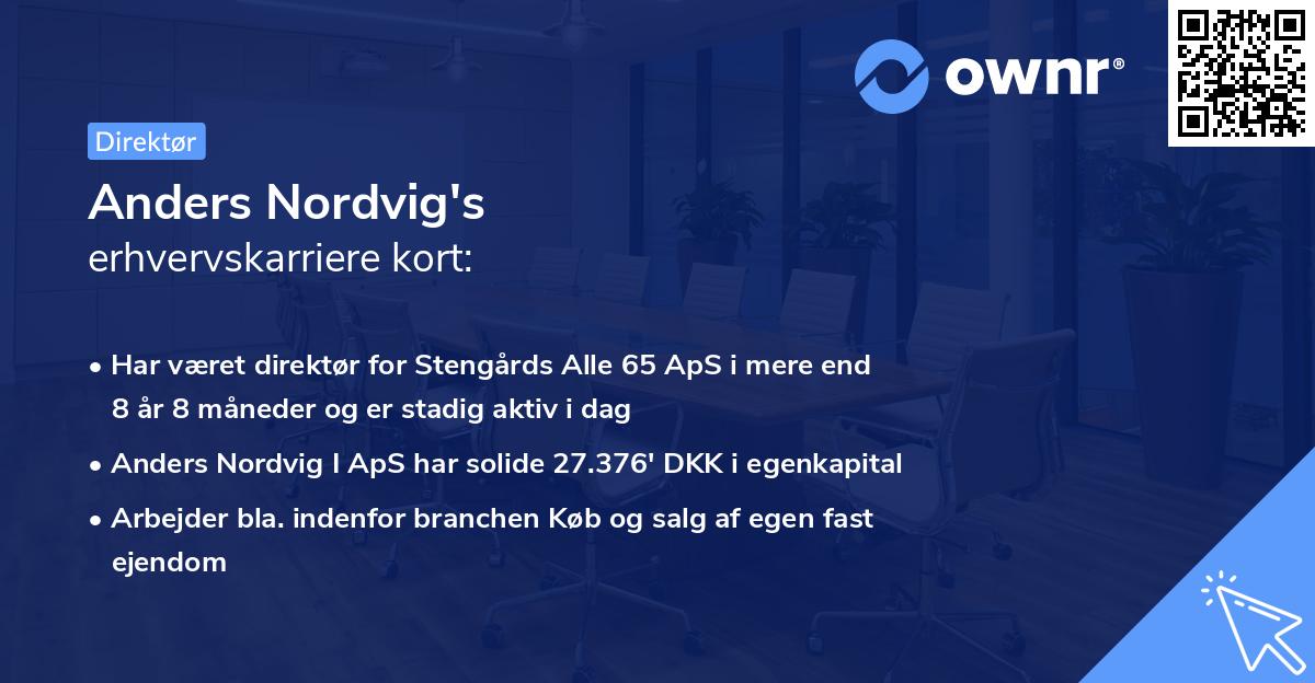 Anders Nordvig's erhvervskarriere kort