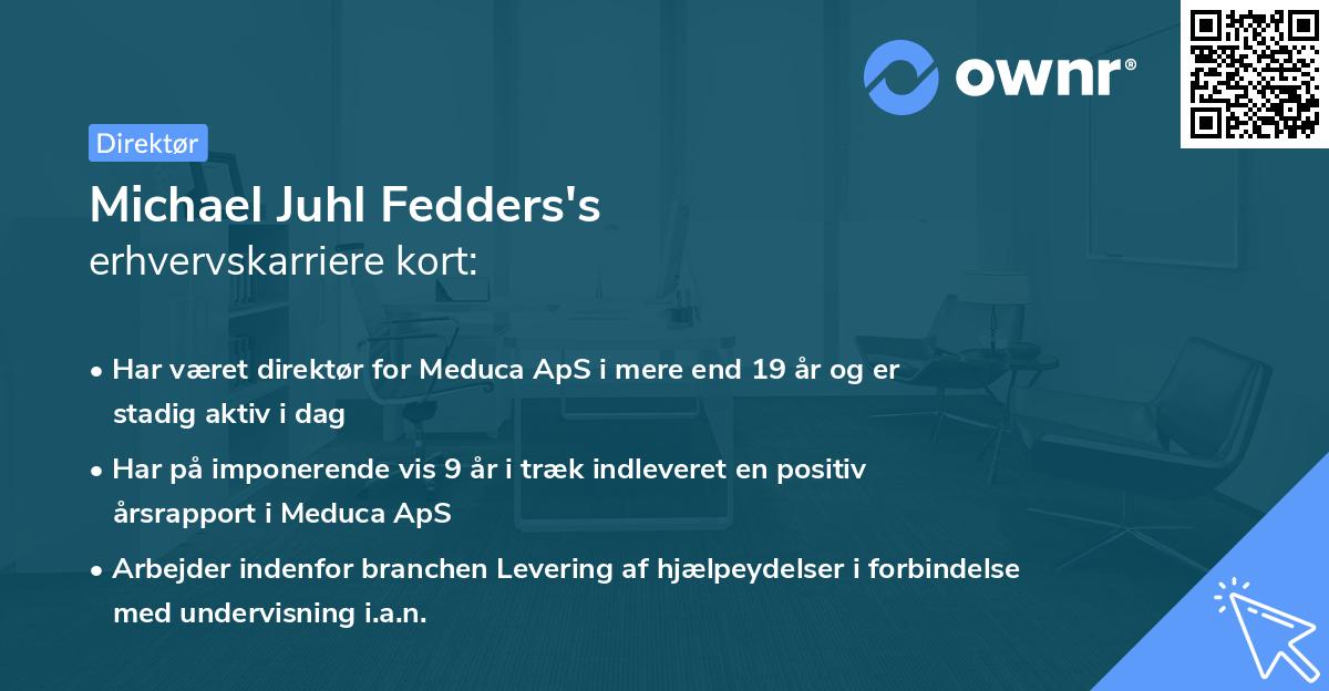 Michael Juhl Fedders's erhvervskarriere kort