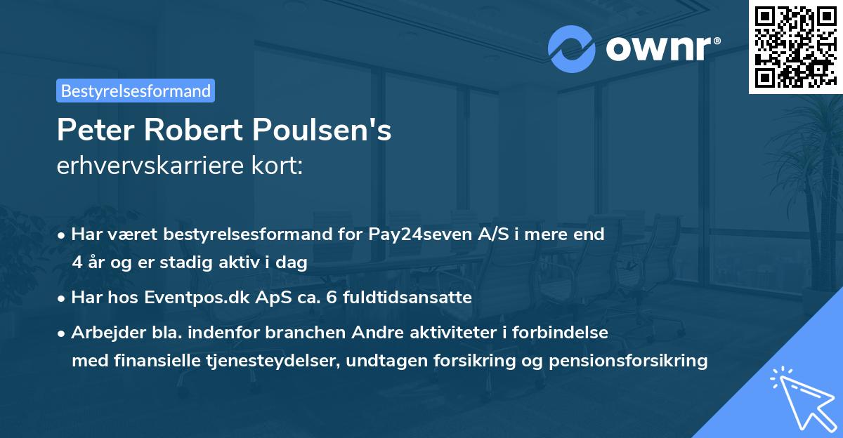 Peter Robert Poulsen's erhvervskarriere kort