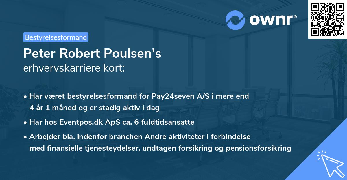 Peter Robert Poulsen's erhvervskarriere kort