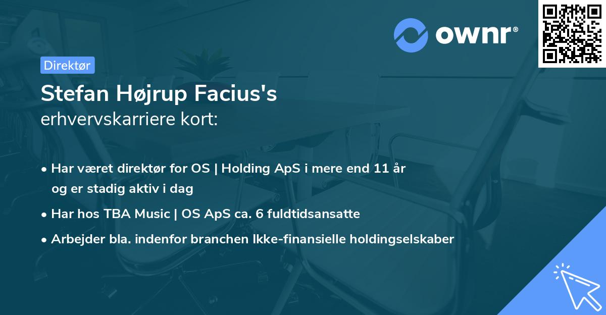 Stefan Højrup Facius's erhvervskarriere kort