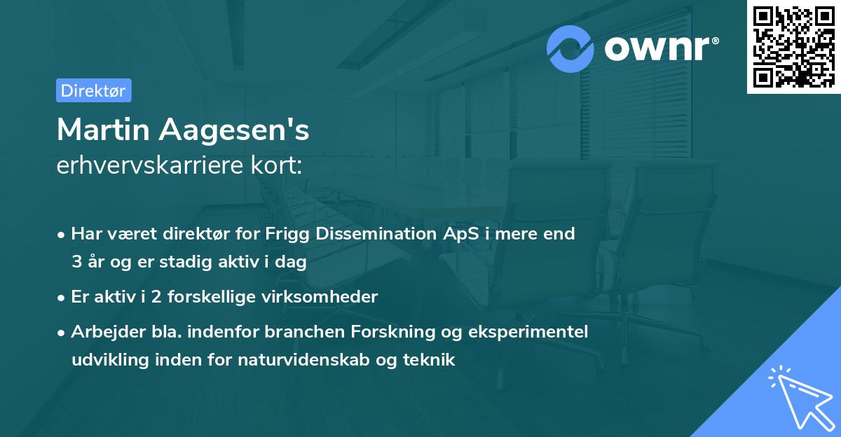 Martin Aagesen's erhvervskarriere kort