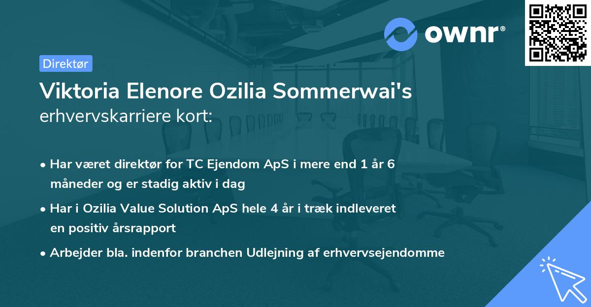 Viktoria Elenore Ozilia Sommerwai's erhvervskarriere kort