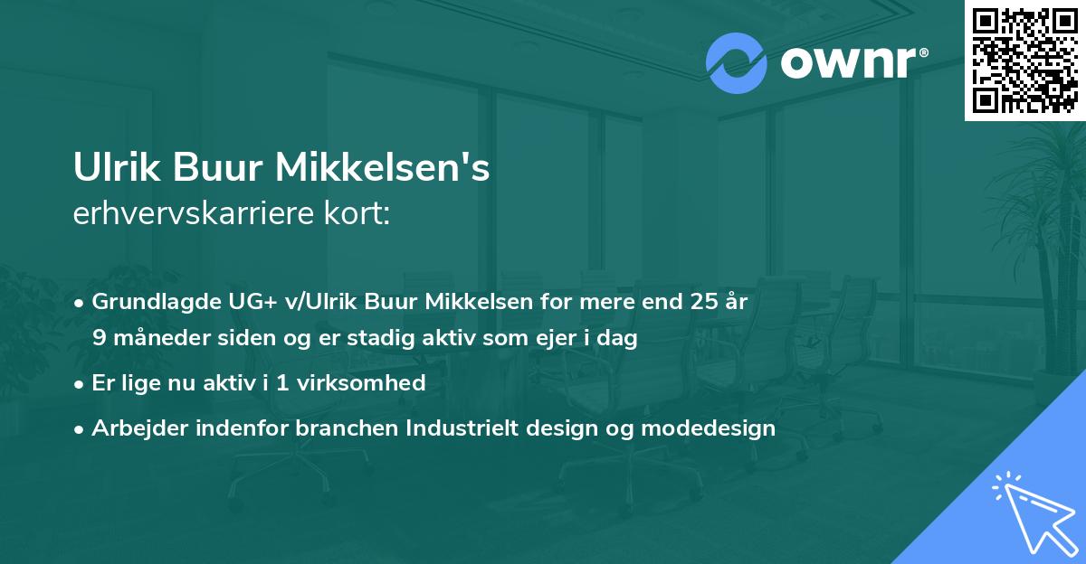 Ulrik Buur Mikkelsen's erhvervskarriere kort