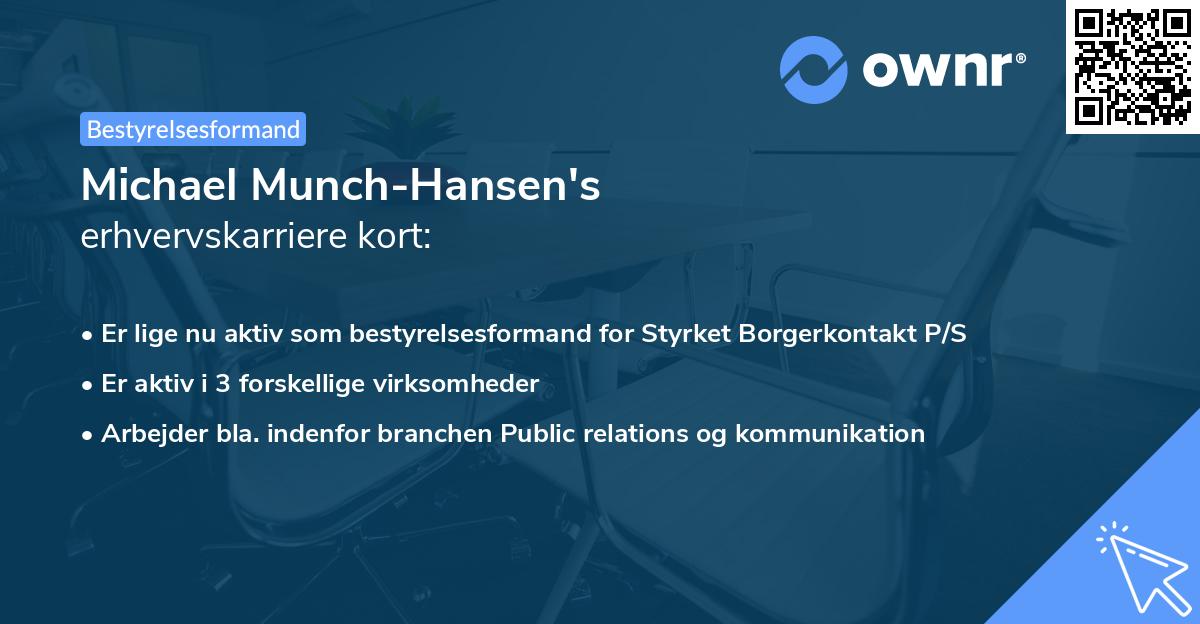 Michael Munch-Hansen's erhvervskarriere kort