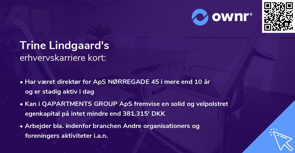 Trine Lindgaard's erhvervskarriere kort