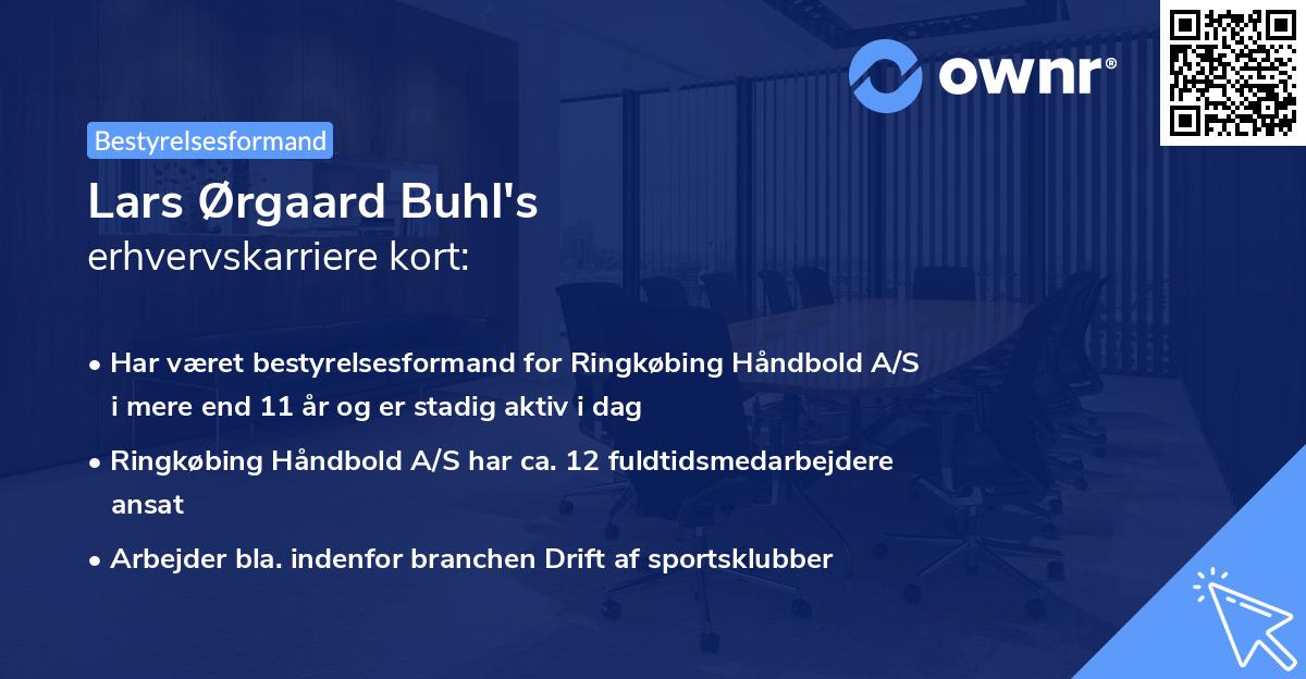 Lars Ørgaard Buhl's erhvervskarriere kort