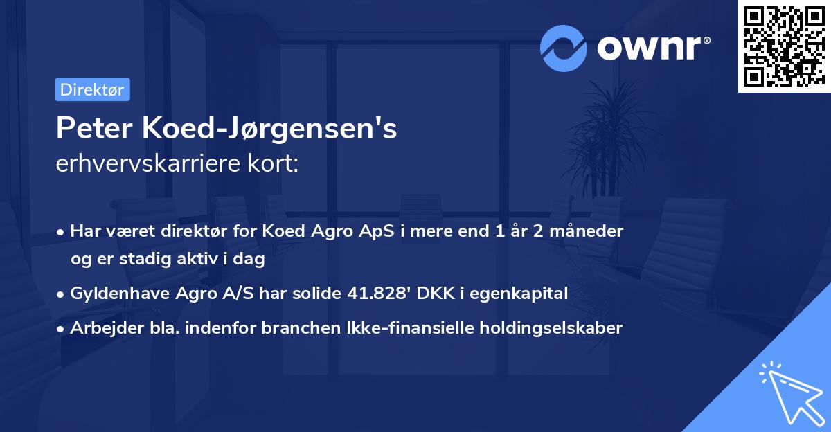 Peter Koed-Jørgensen's erhvervskarriere kort