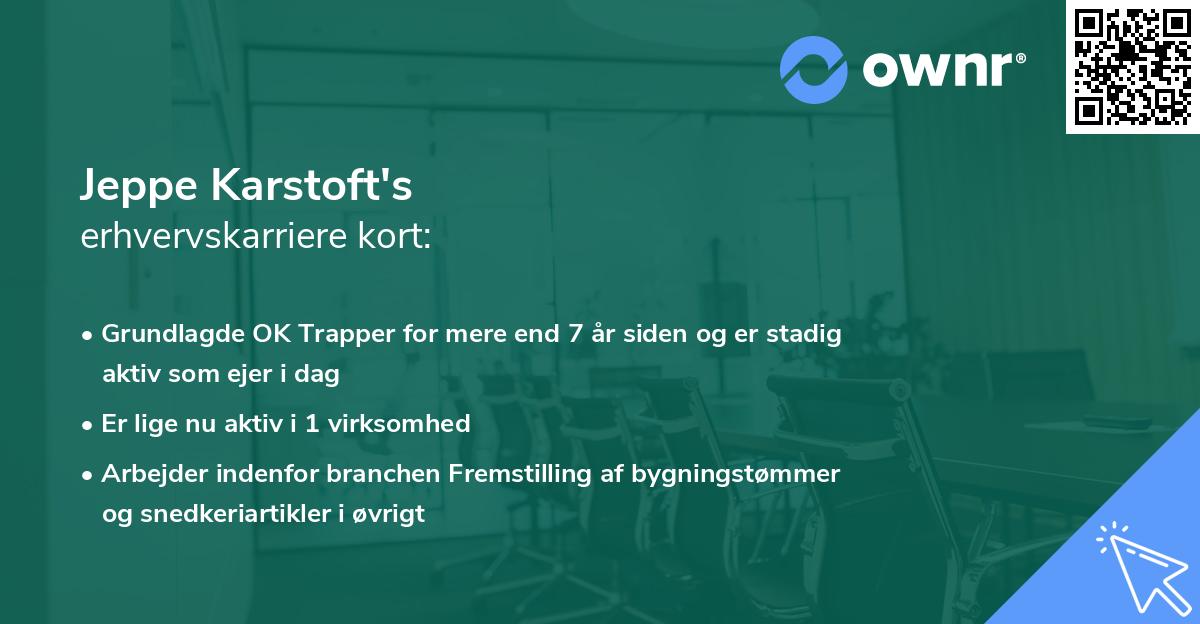 Jeppe Karstoft's erhvervskarriere kort