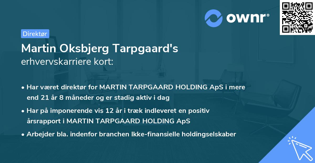 Martin Oksbjerg Tarpgaard's erhvervskarriere kort