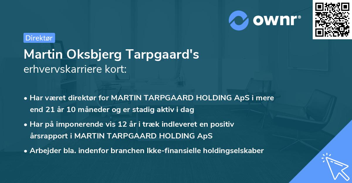 Martin Oksbjerg Tarpgaard's erhvervskarriere kort
