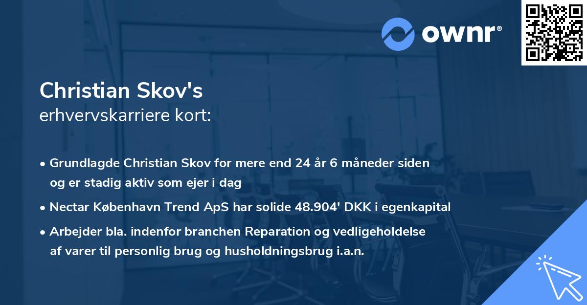 Christian Skov's erhvervskarriere kort