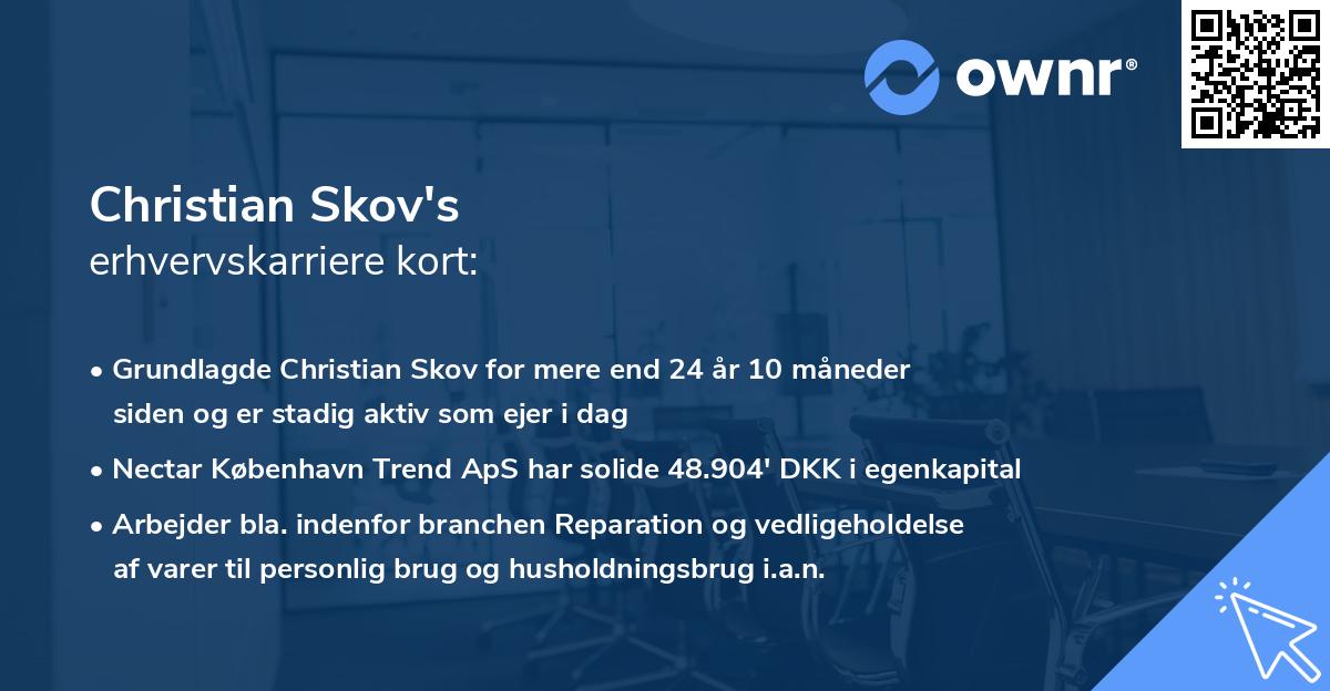 Christian Skov's erhvervskarriere kort