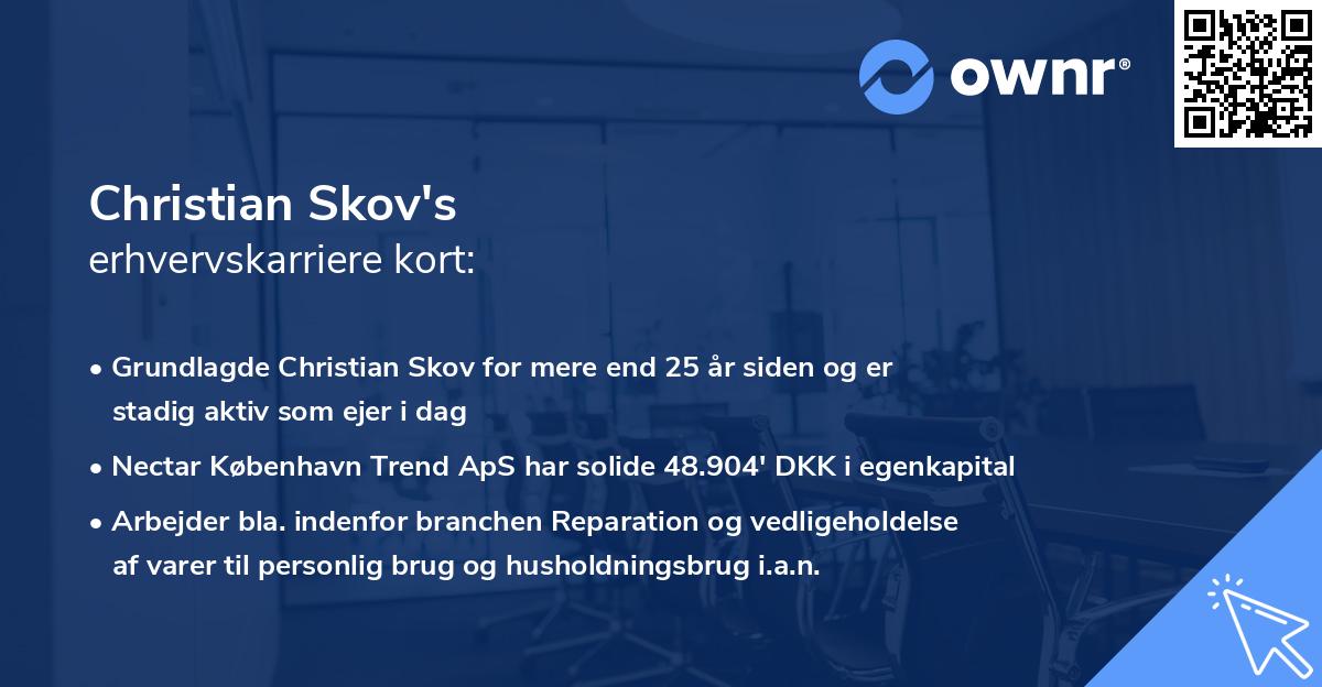 Christian Skov's erhvervskarriere kort
