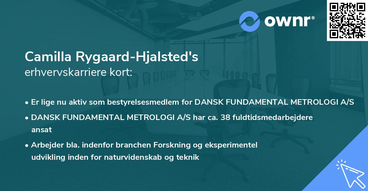 Camilla Rygaard-Hjalsted's erhvervskarriere kort
