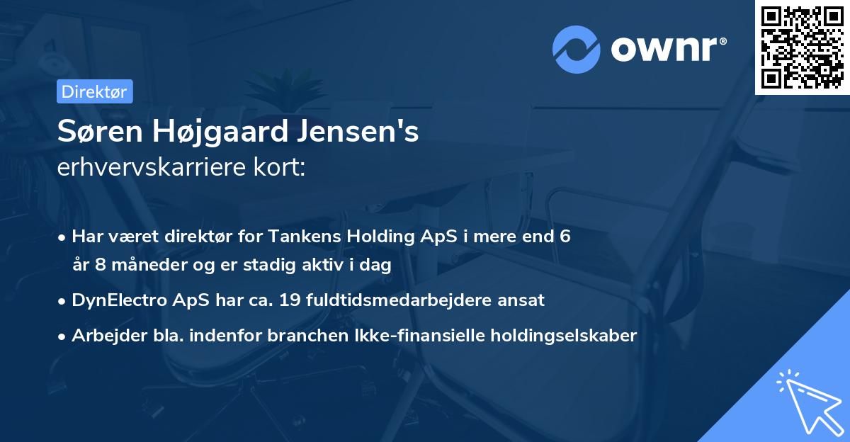 Søren Højgaard Jensen's erhvervskarriere kort
