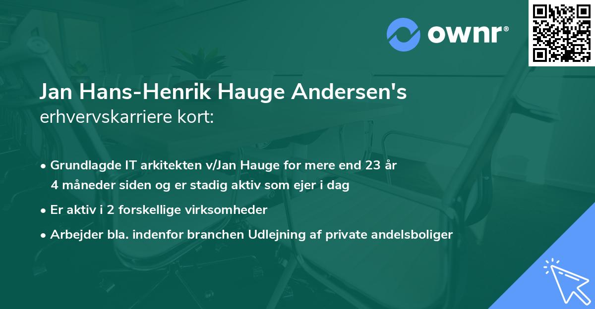 Jan Hans-Henrik Hauge Andersen's erhvervskarriere kort