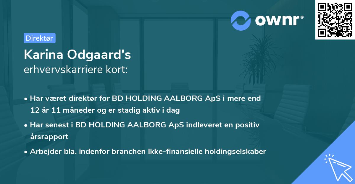 Karina Odgaard's erhvervskarriere kort