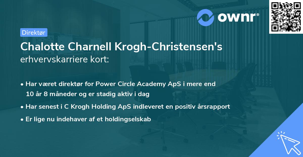 Chalotte Charnell Krogh-Christensen's erhvervskarriere kort