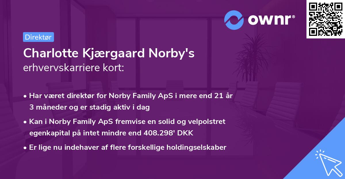 Charlotte Kjærgaard Norby's erhvervskarriere kort