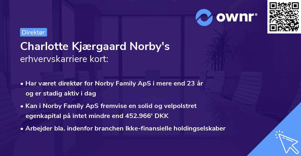 Charlotte Kjærgaard Norby's erhvervskarriere kort