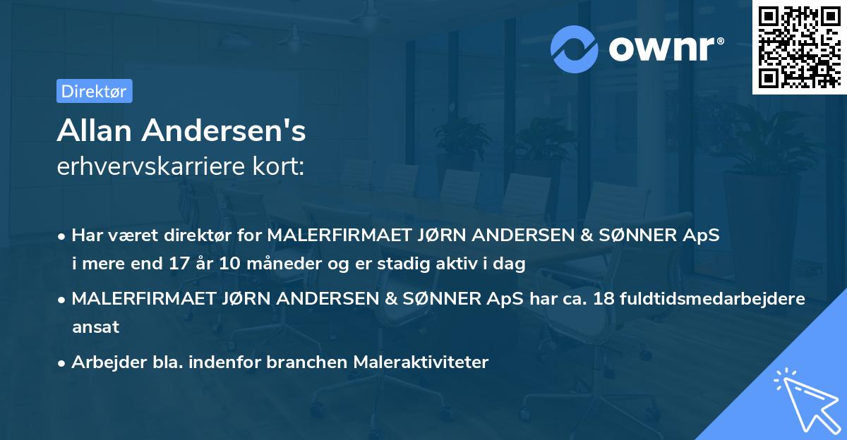 Allan Andersen's erhvervskarriere kort