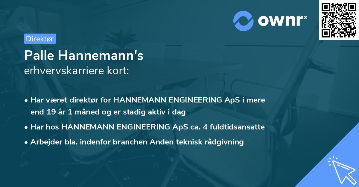 Palle Hannemann's erhvervskarriere kort