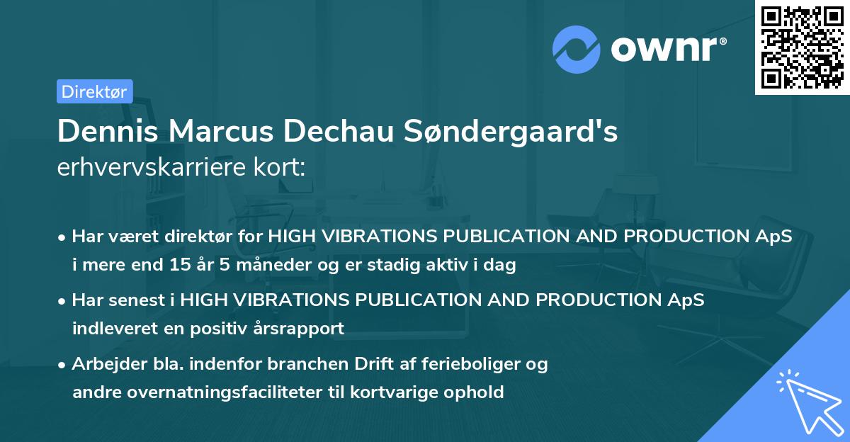 Dennis Marcus Dechau Søndergaard's erhvervskarriere kort