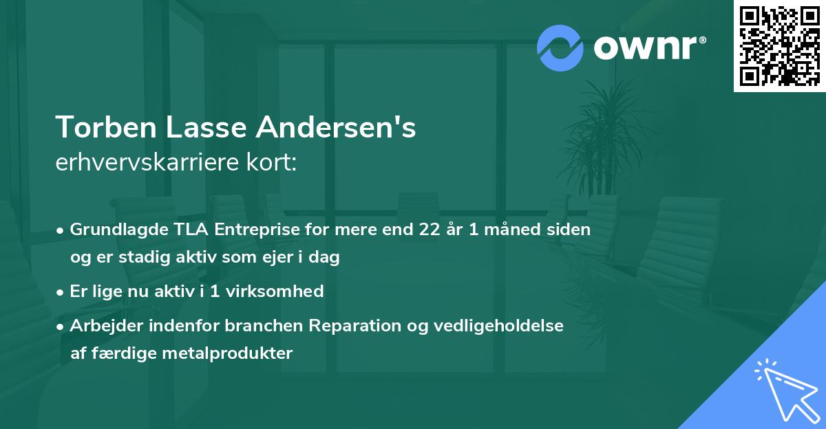 Torben Lasse Andersen's erhvervskarriere kort