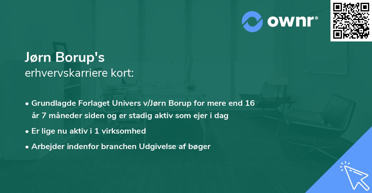 Jørn Borup's erhvervskarriere kort