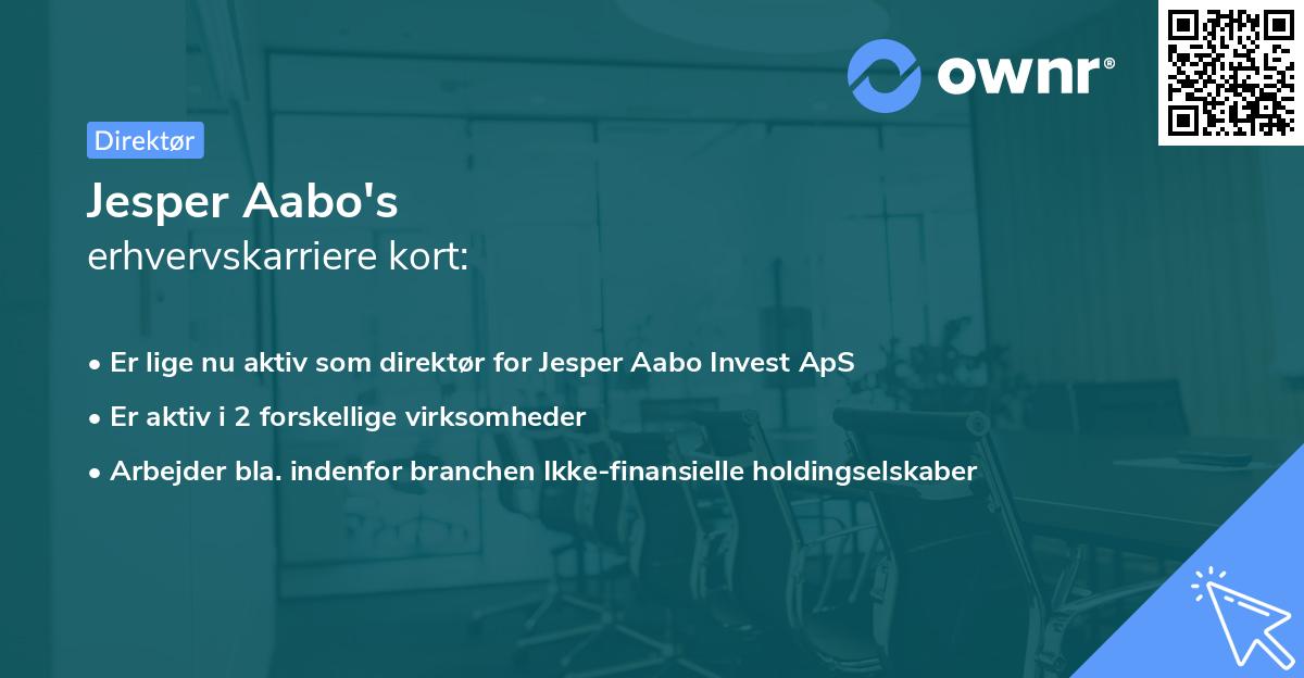 Jesper Aabo's erhvervskarriere kort