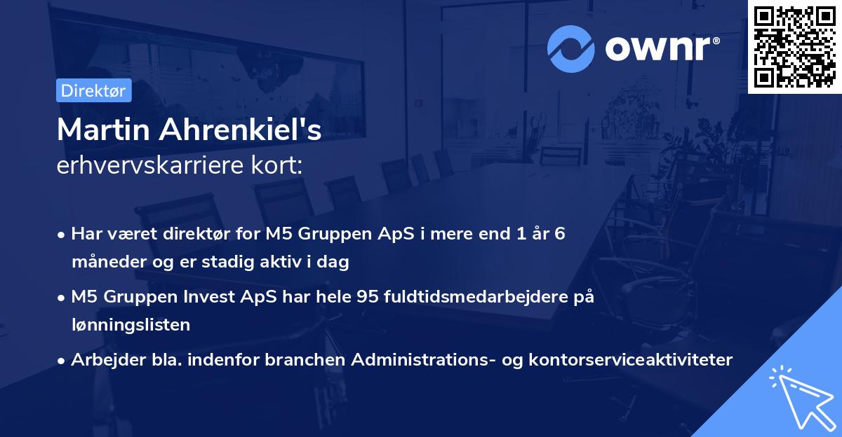 Martin Ahrenkiel's erhvervskarriere kort