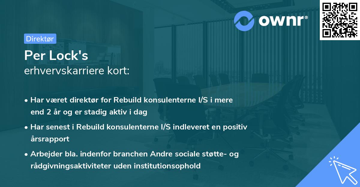 Per Lock's erhvervskarriere kort