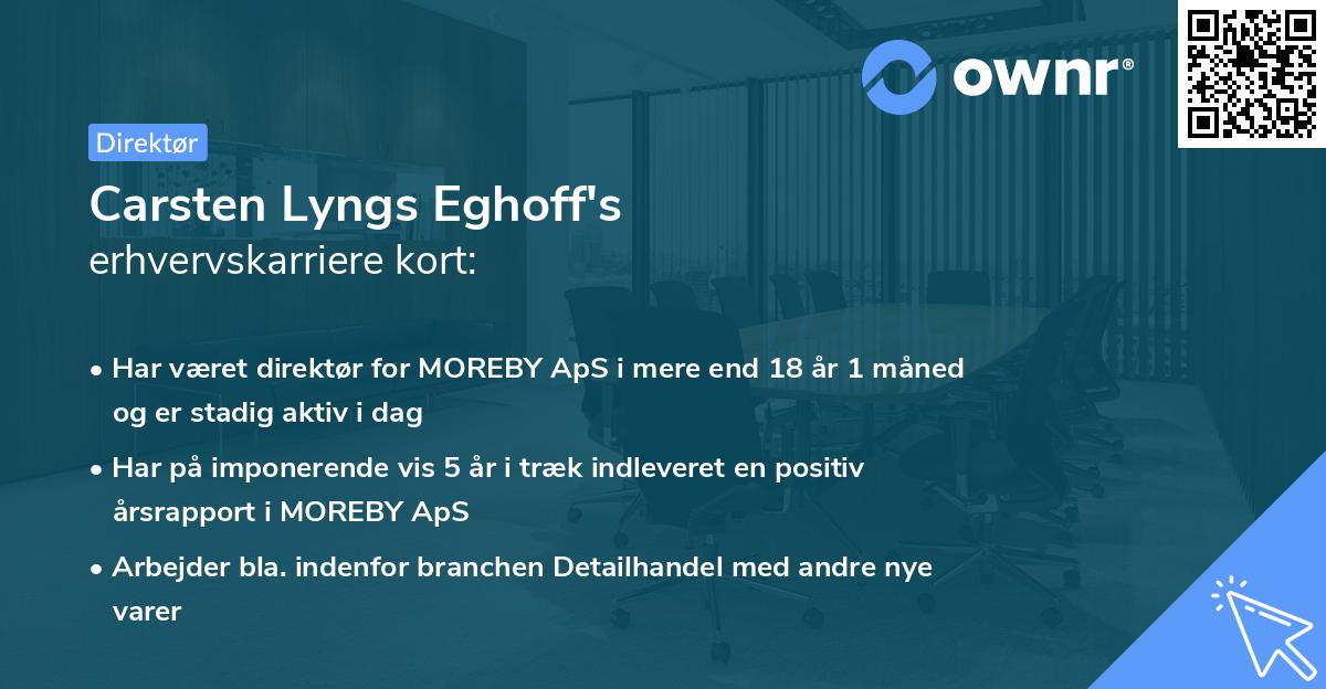 Carsten Lyngs Eghoff's erhvervskarriere kort