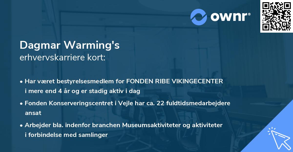 Dagmar Warming's erhvervskarriere kort