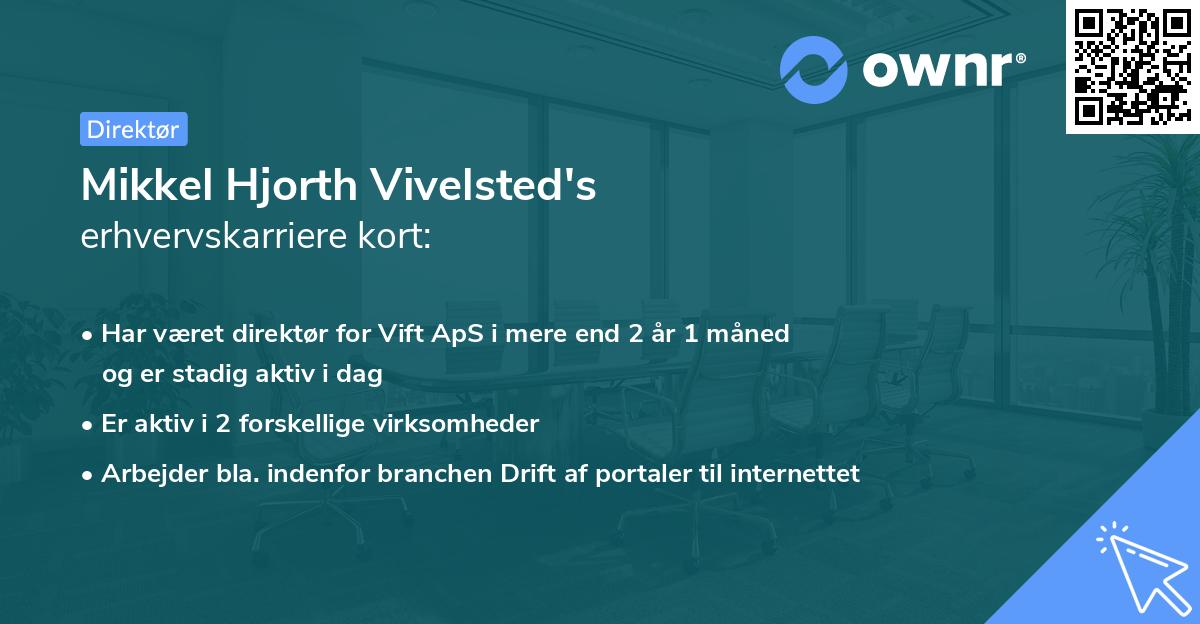 Mikkel Hjorth Vivelsted's erhvervskarriere kort
