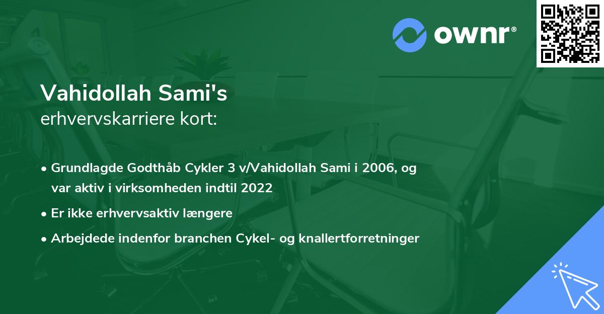 Vahidollah Sami's erhvervskarriere kort
