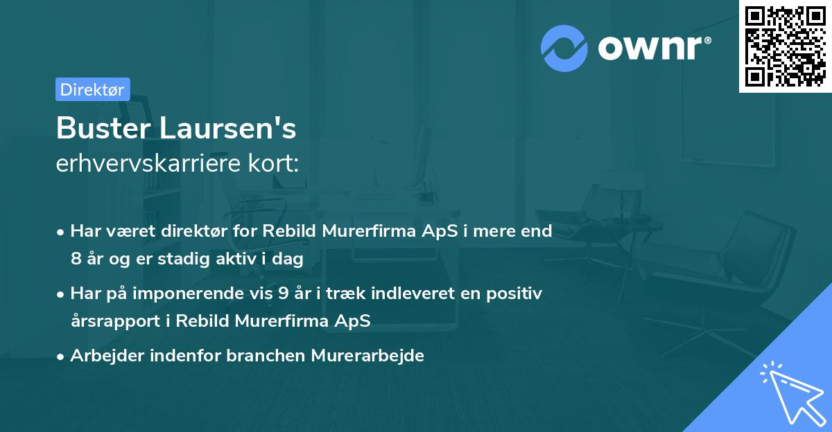 Buster Laursen's erhvervskarriere kort