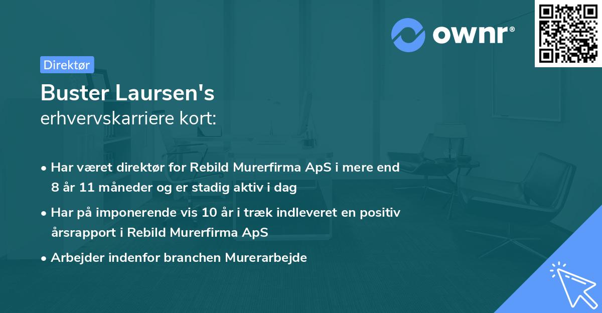 Buster Laursen's erhvervskarriere kort