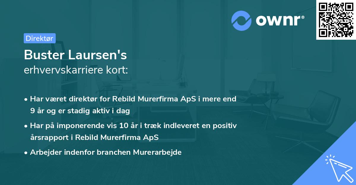 Buster Laursen's erhvervskarriere kort