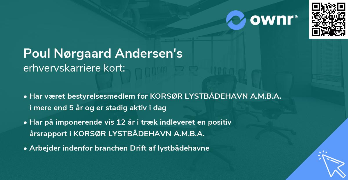 Poul Nørgaard Andersen's erhvervskarriere kort